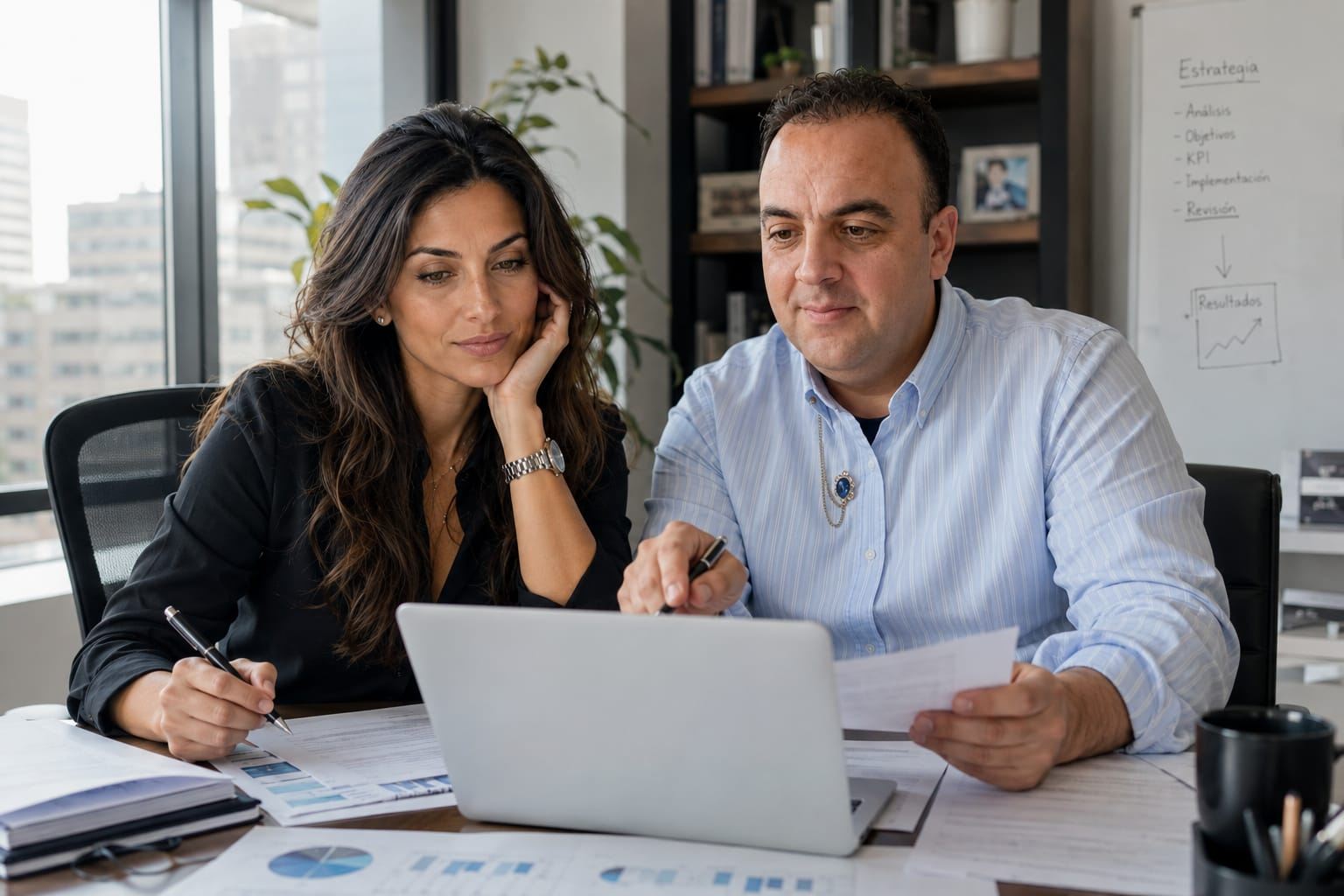 Brand illustration of the founder working with SAMANTHA’s digital identity